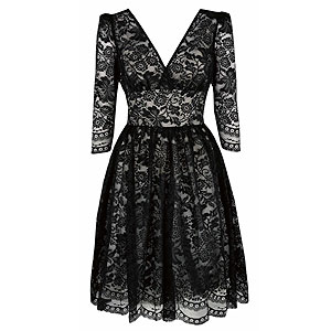 SEXY LACE-ADORNING BLACK MERMAID FORMAL DRESSES, NEW FORMAL